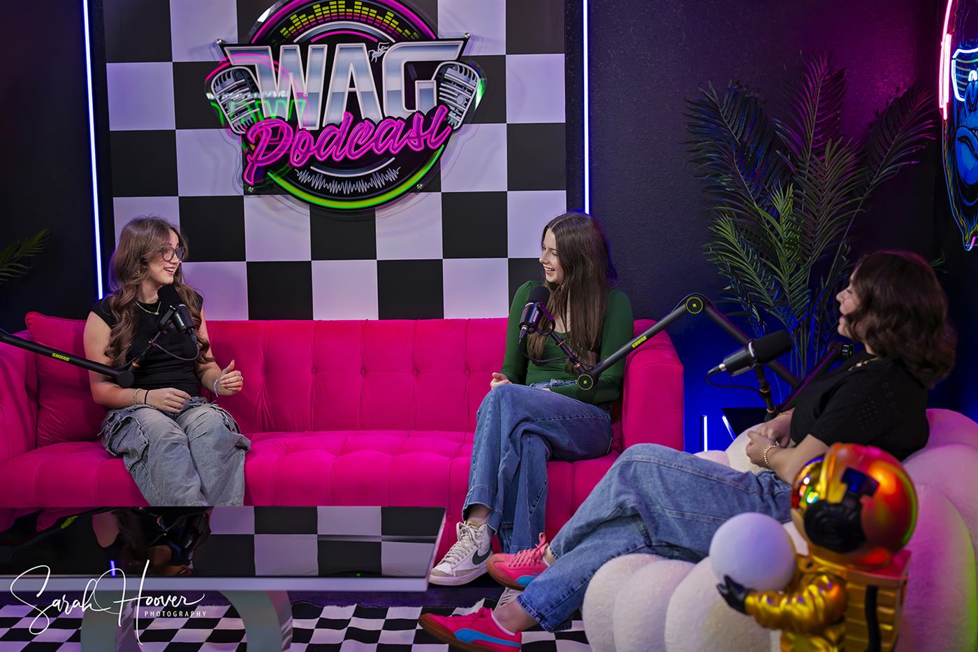 The WAG Podcast hosts in a candid conversation on set