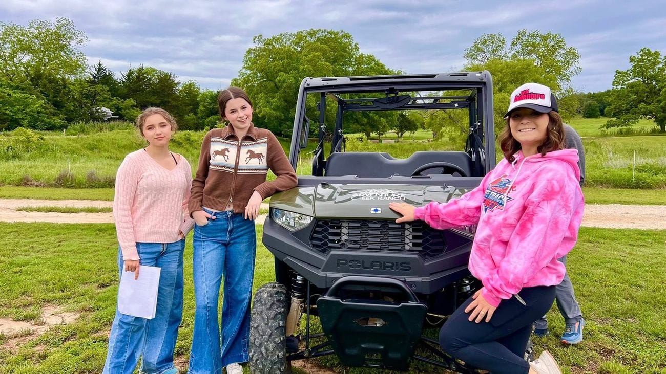 The Wild Adventure Girls exploring the Oregon property by UTV before their overnight Bigfoot investigation